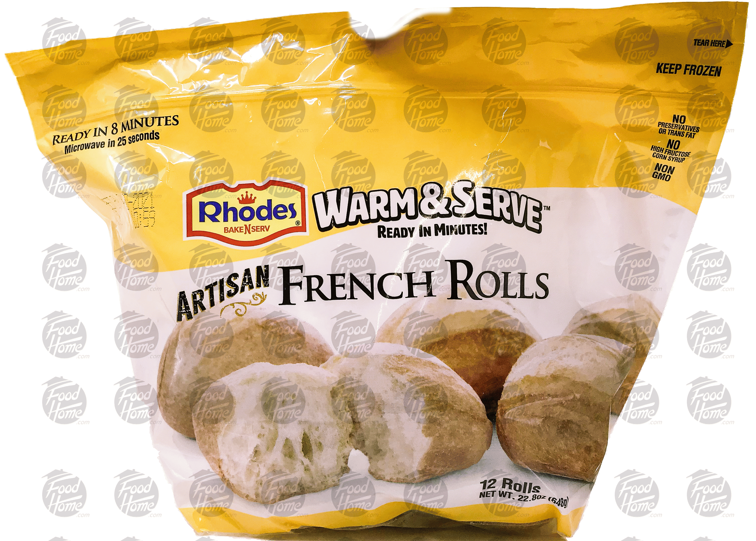 Rhodes Warm N Serv french crusty rolls, 12 white rolls Full-Size Picture